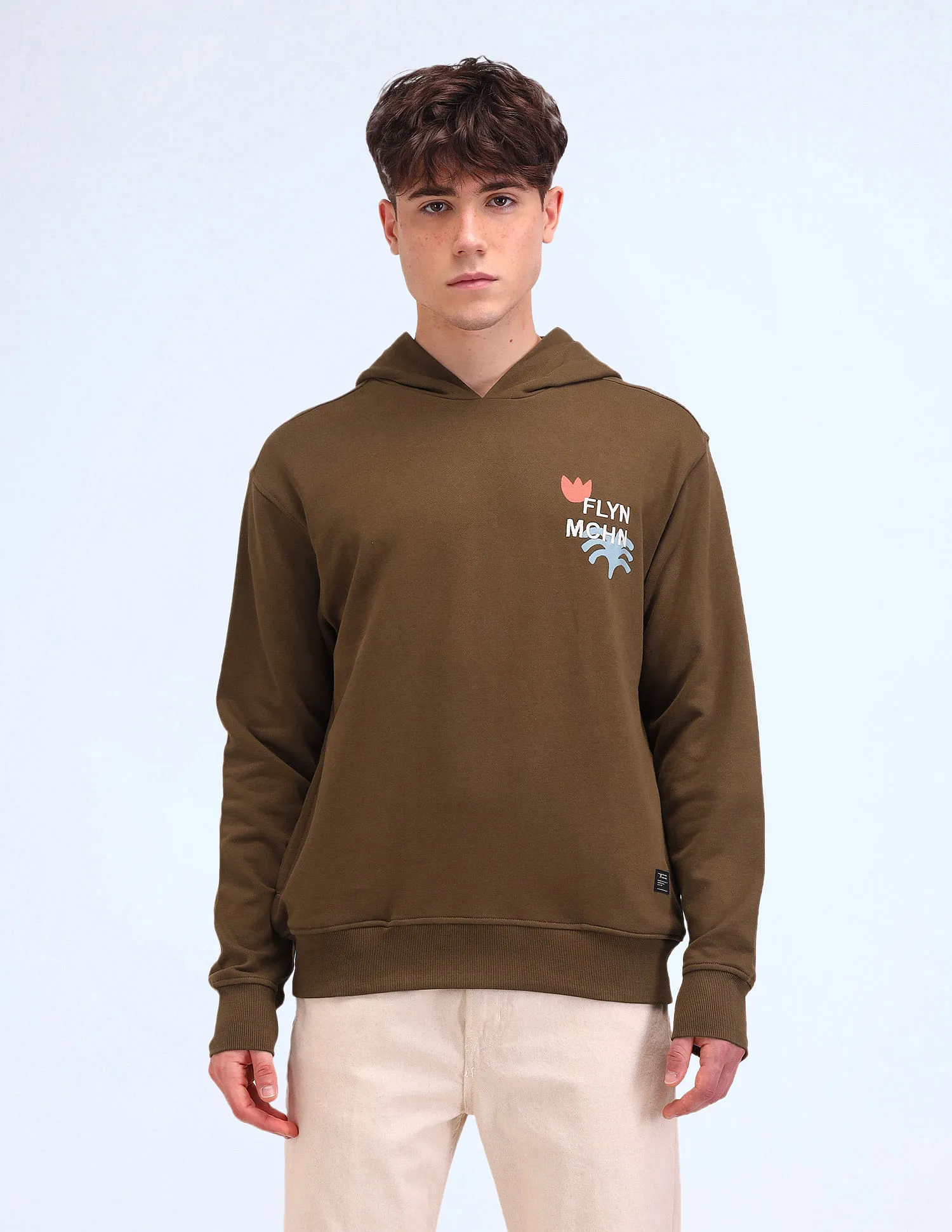 Flying Machine Relaxed Fit Graphic Printed Sweatshirt