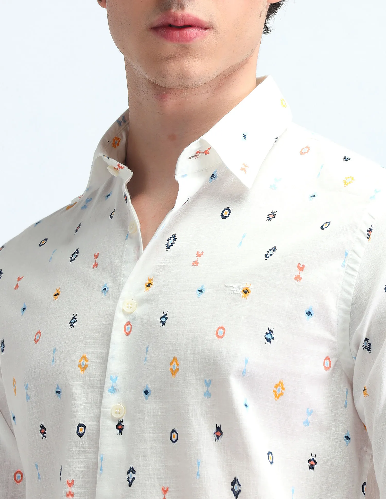 Flying Machine Slim Fit All Over Printed Shirt