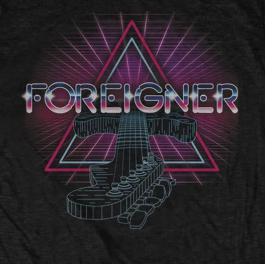 Foreigner Neon Guitar Shirt