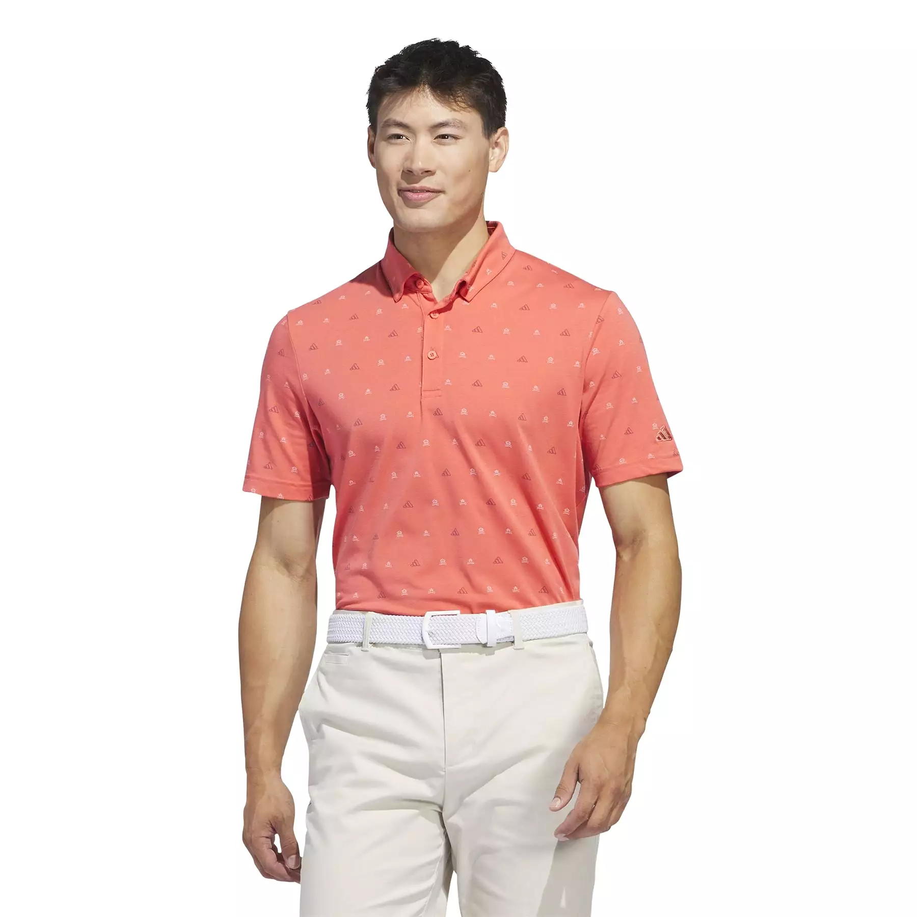 Go-To Mini-Crest Regular Fit Printed Polo Preloved Scarlet - SS24