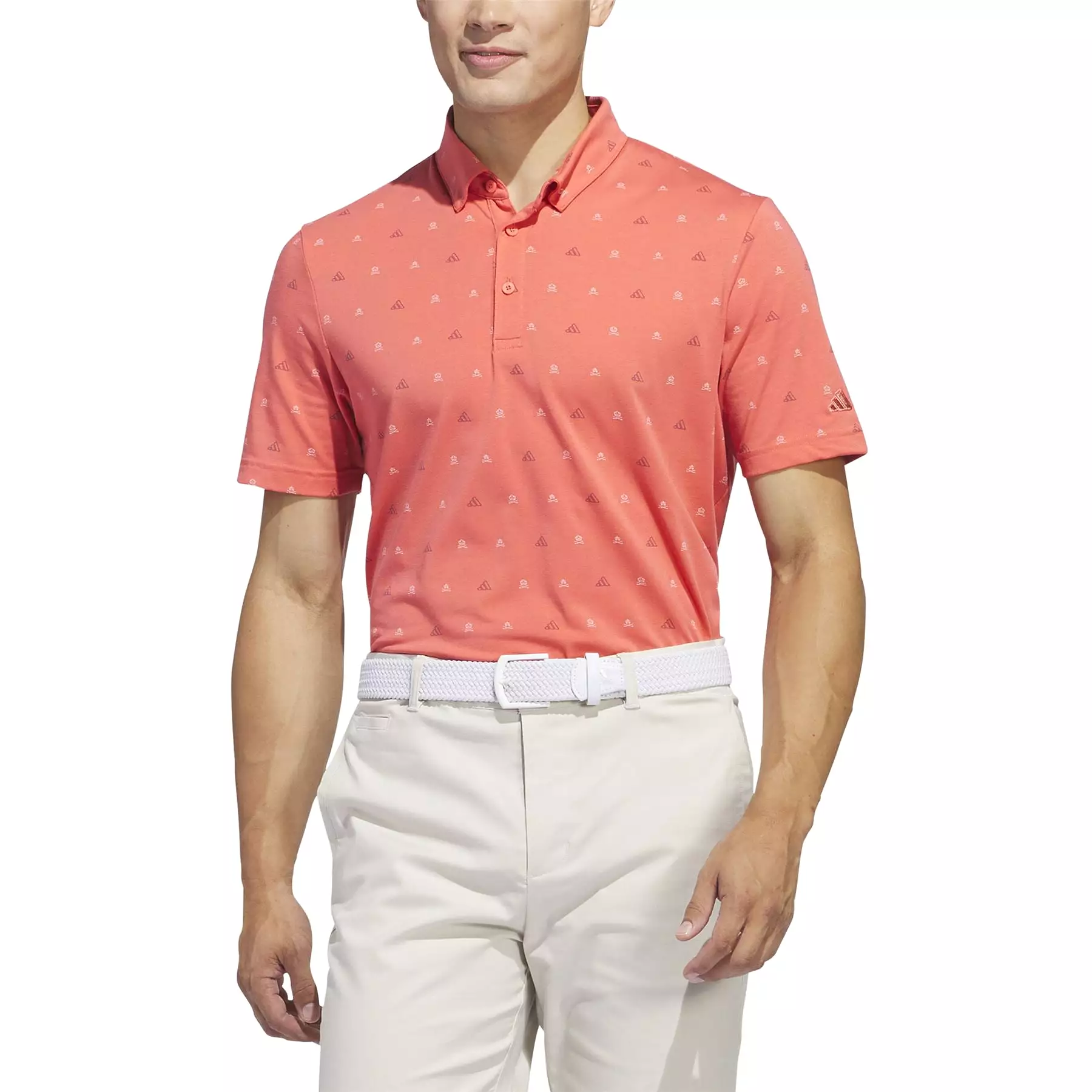 Go-To Mini-Crest Regular Fit Printed Polo Preloved Scarlet - SS24