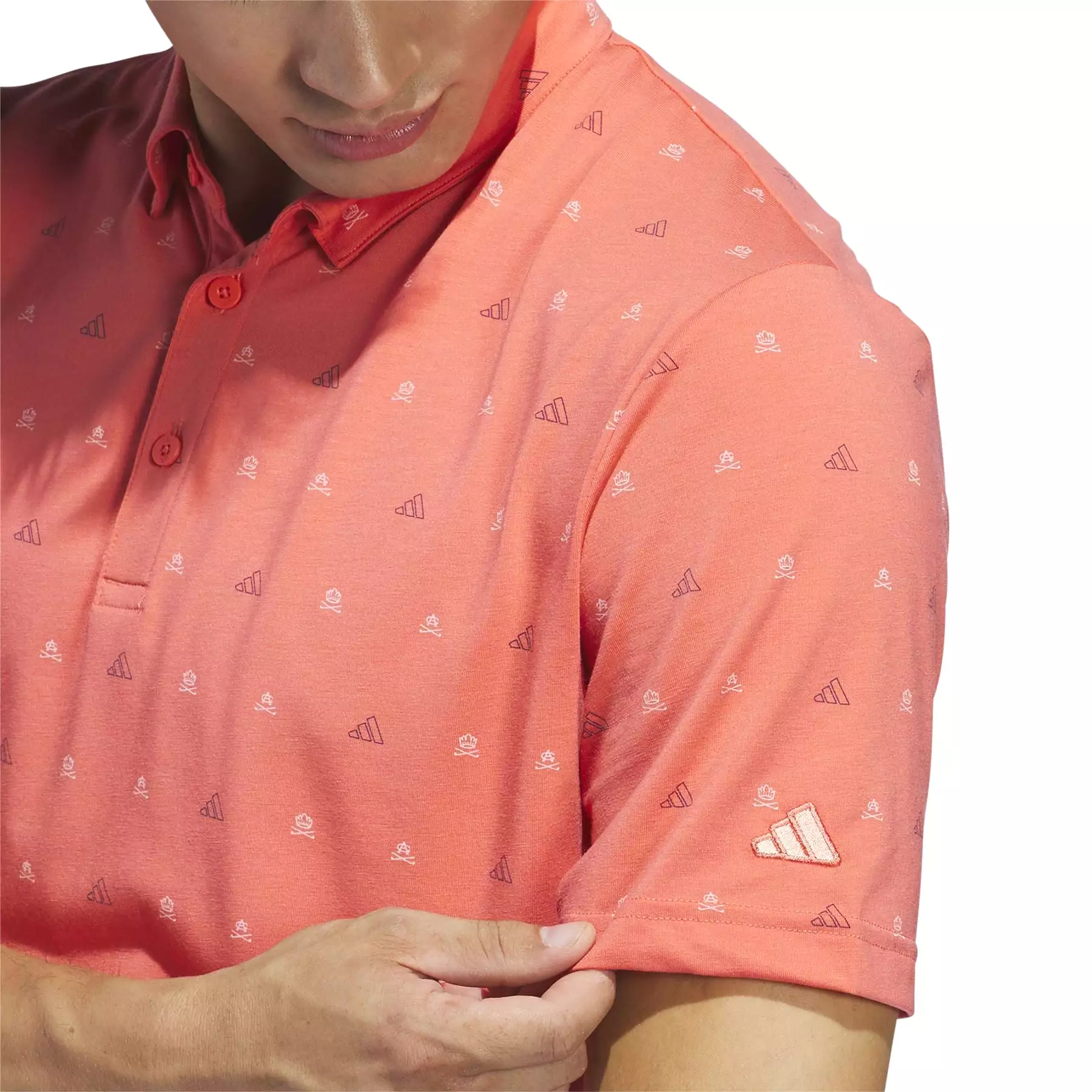 Go-To Mini-Crest Regular Fit Printed Polo Preloved Scarlet - SS24