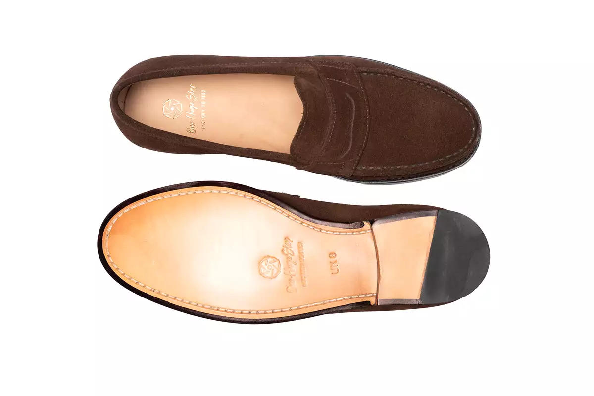 Hand Stitched Apron Loafer With Saddle