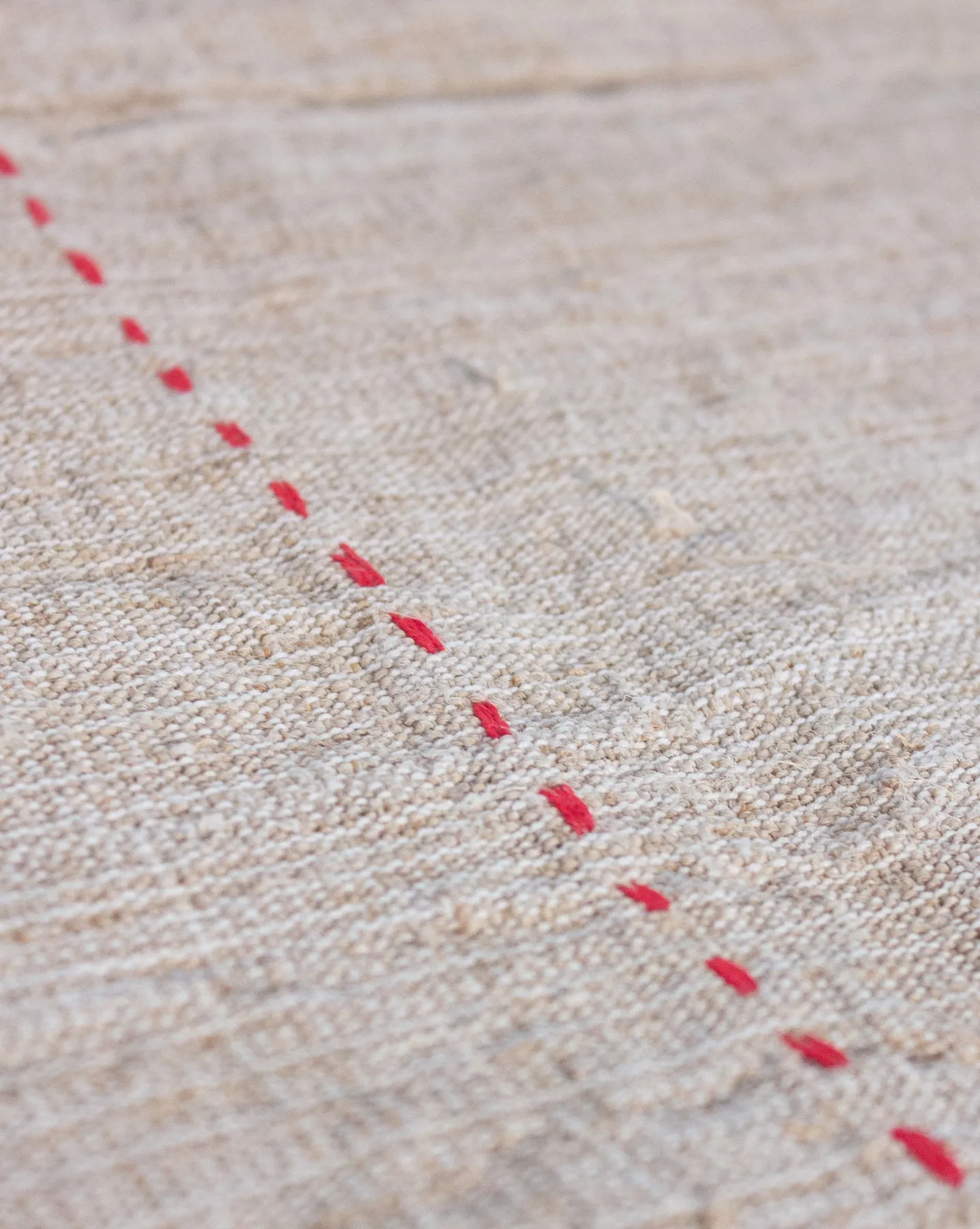 Hand - stitched  Linen Tablecloth #002