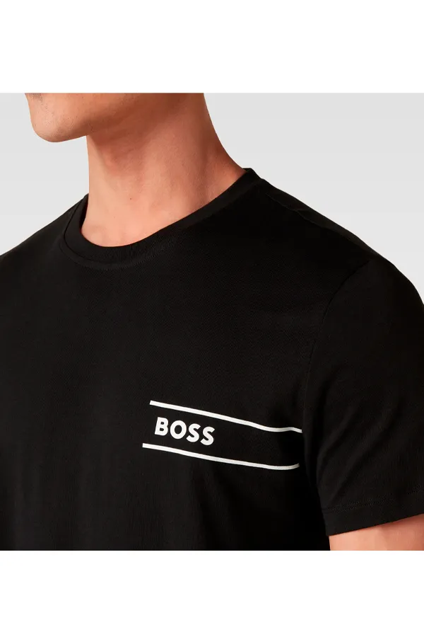 Hugo Boss Label Logo Tee Black