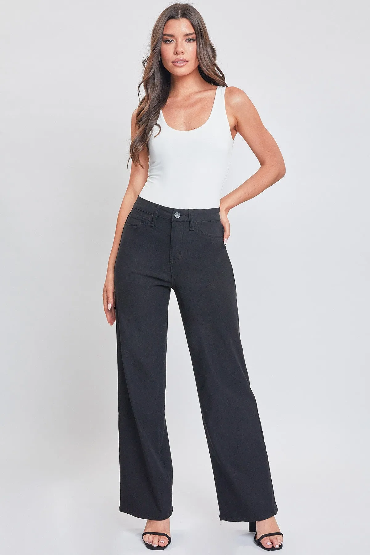 Hyperstretch Wide Leg Jeans in Black