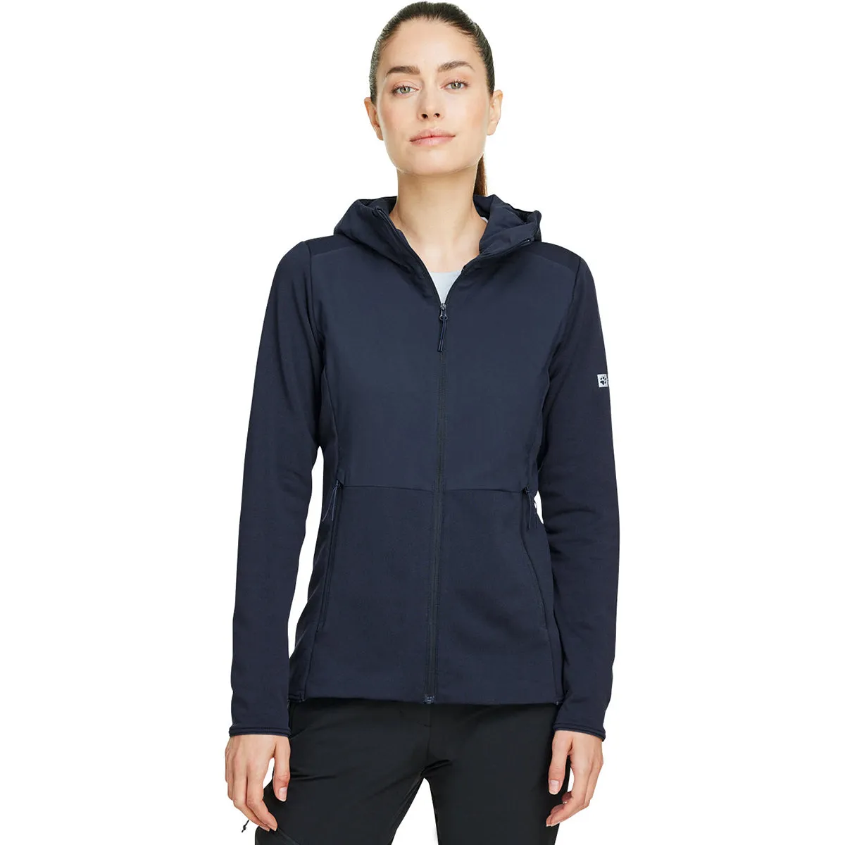 Jack Wolfskin Women's Night Blue Pack and Go Rain Hybrid Jacket