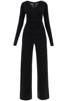 jumpsuit with ruch KK326JPL335001 BLACK