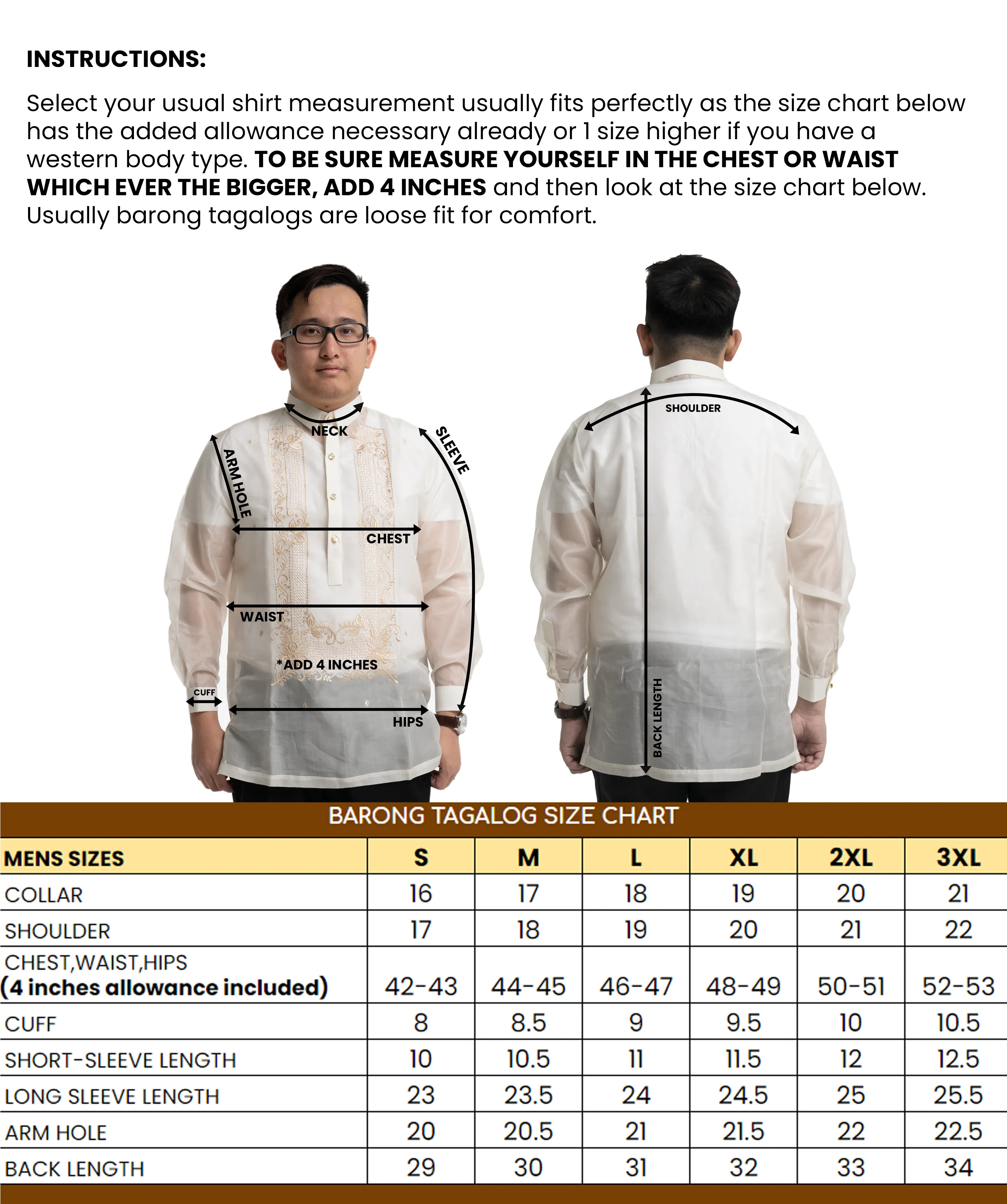 Jusilyn Classic Barong Tagalog - Alfred - JF05P