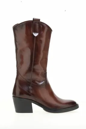 Leather Cowboy Calf Boots