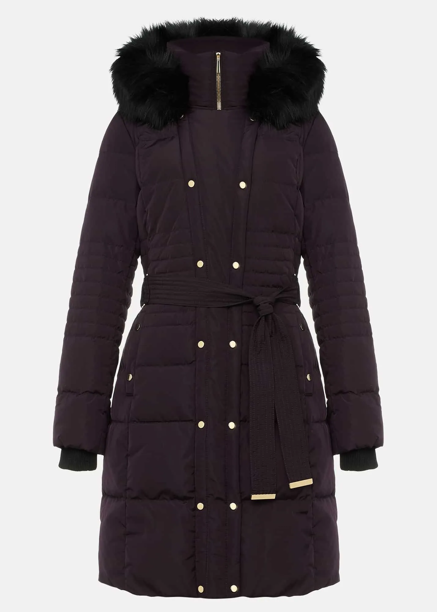 Leonor Tie Belt Midi Puffer Coat