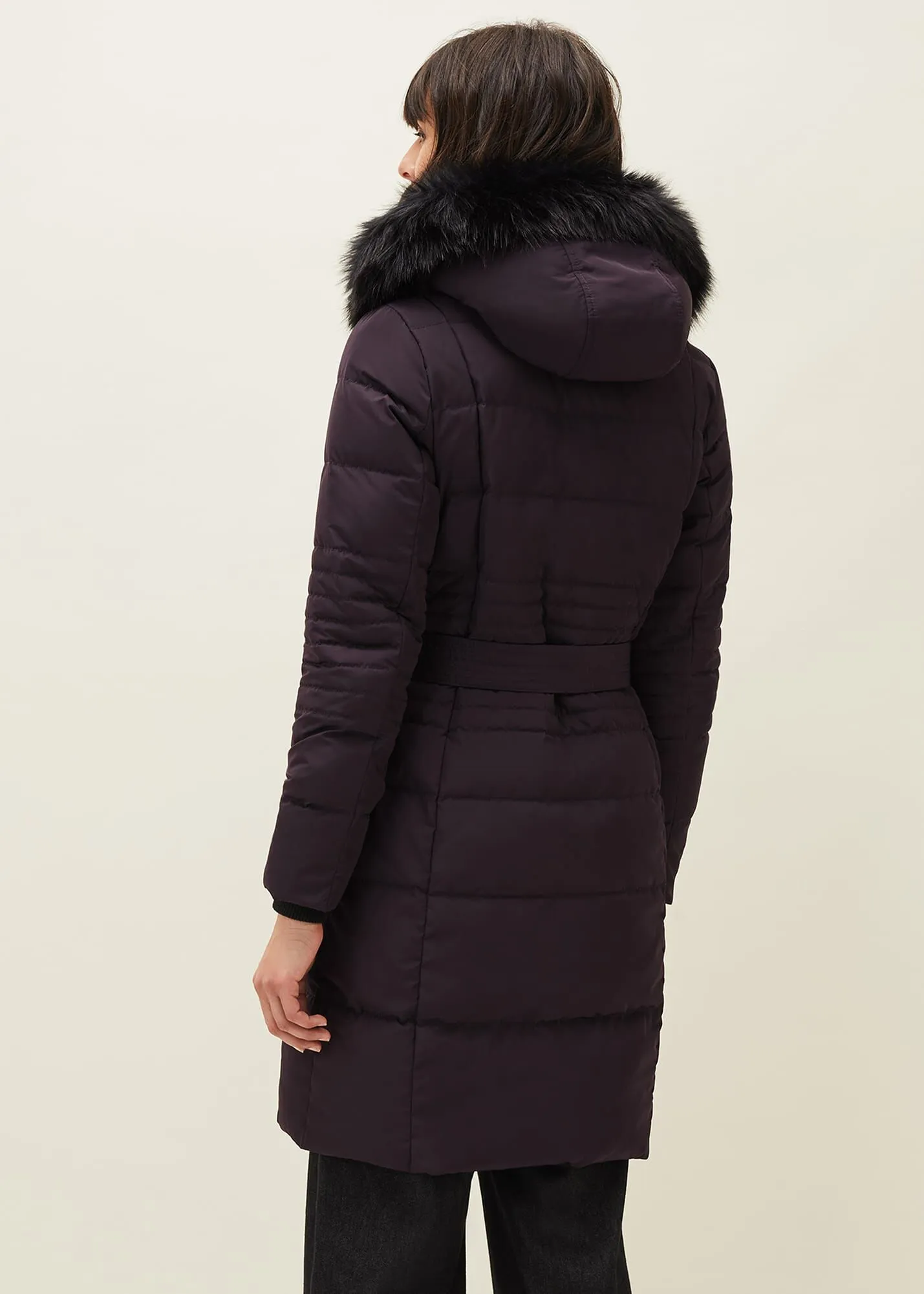 Leonor Tie Belt Midi Puffer Coat