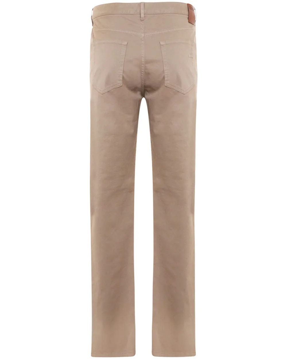 Light Taupe Cotton Blend Casual Pant