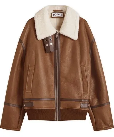 Loewe Men's Shearling Aviator Jacket