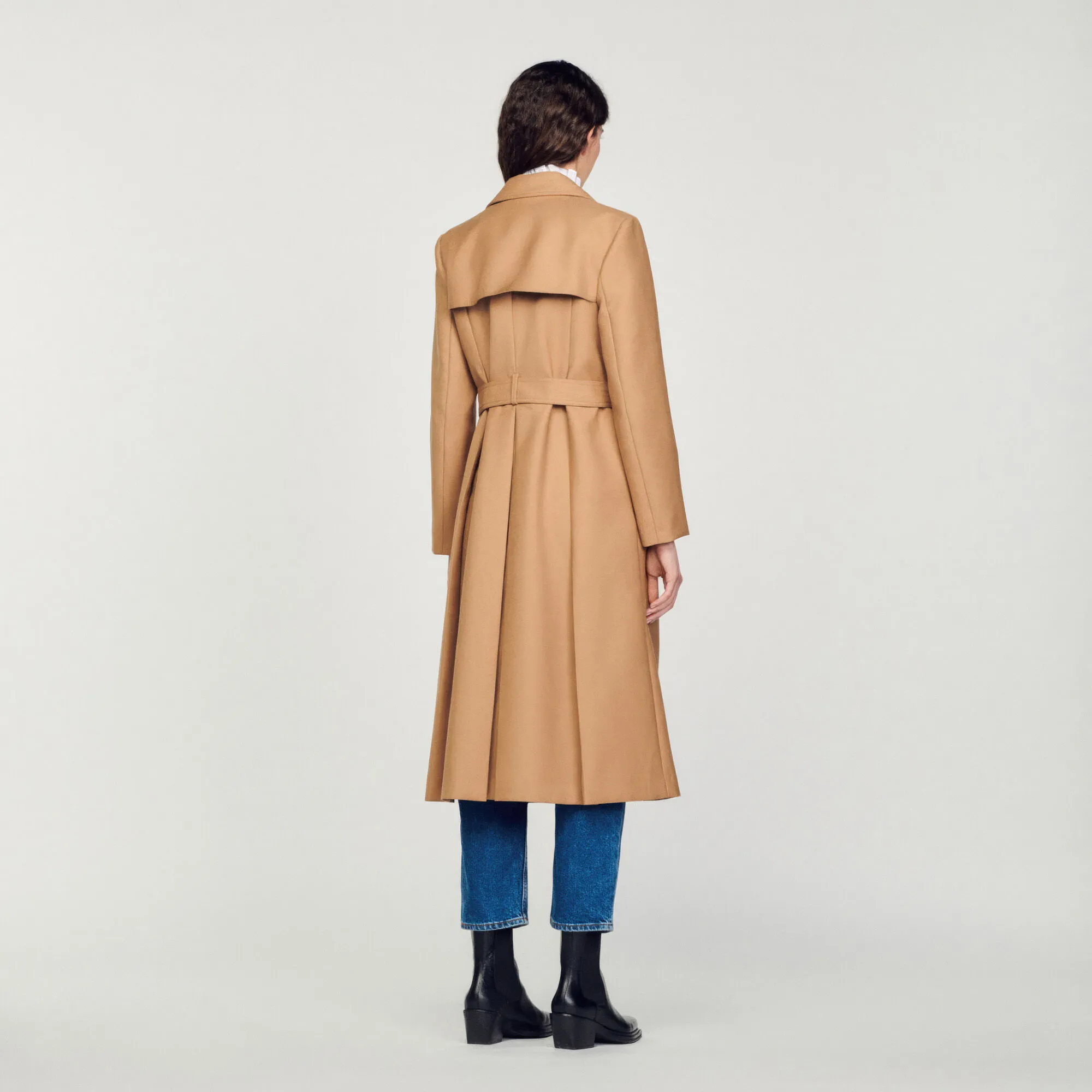 Long trench-style coat