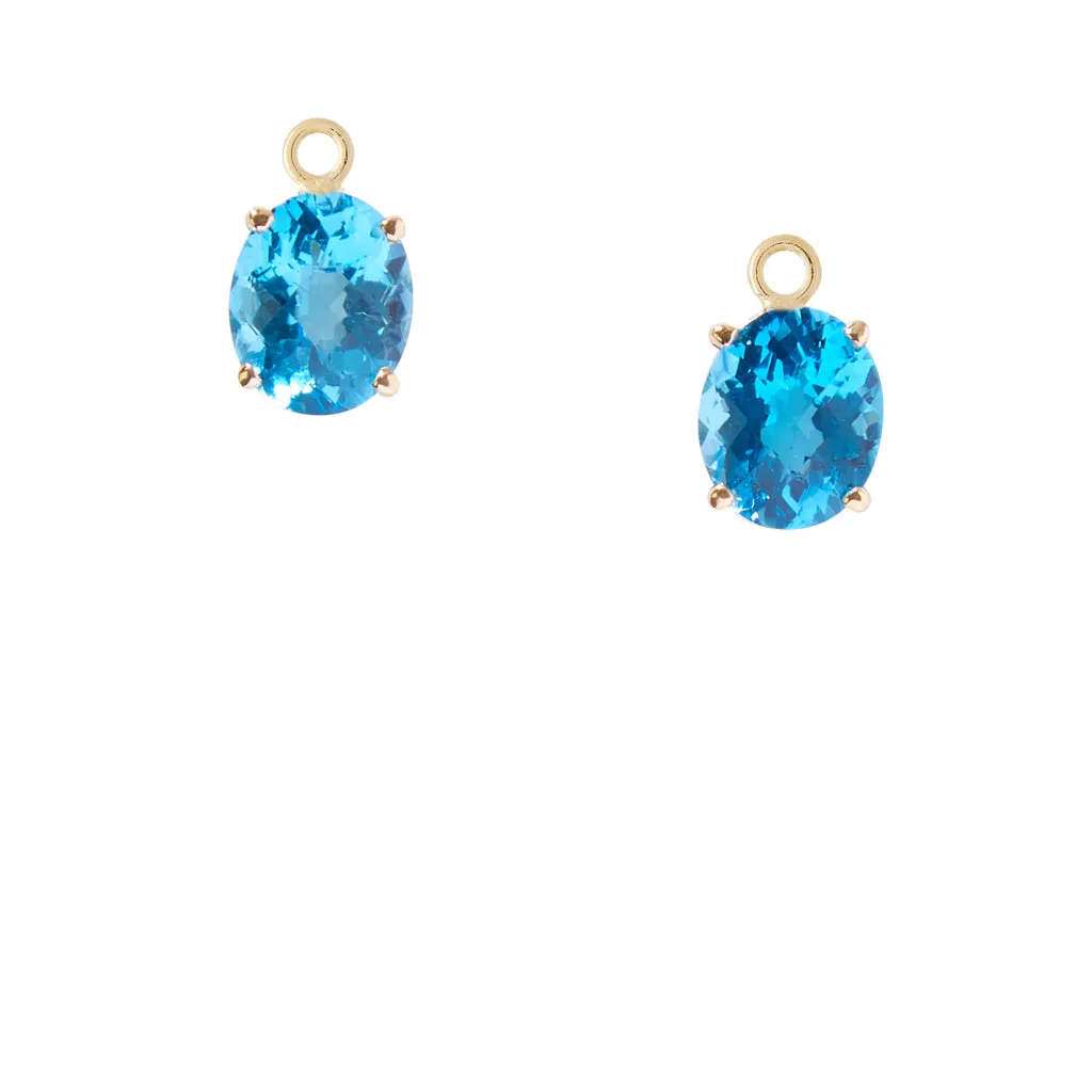 Lumiere Swiss Blue Topaz Oval Drops