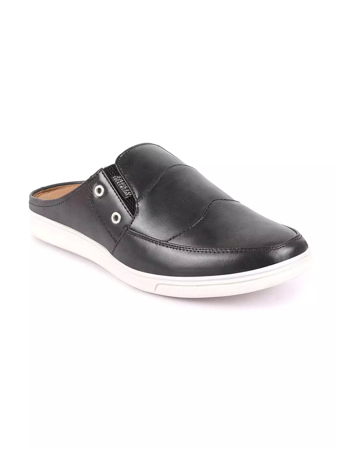 Men Blue Casual Back Open Classic Slip On Shoes