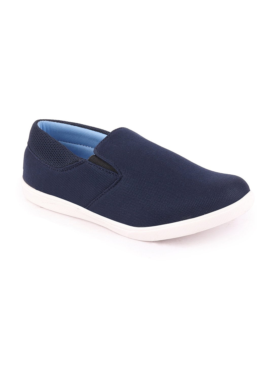 Men Blue Casual Canvas Slip-On Shoes