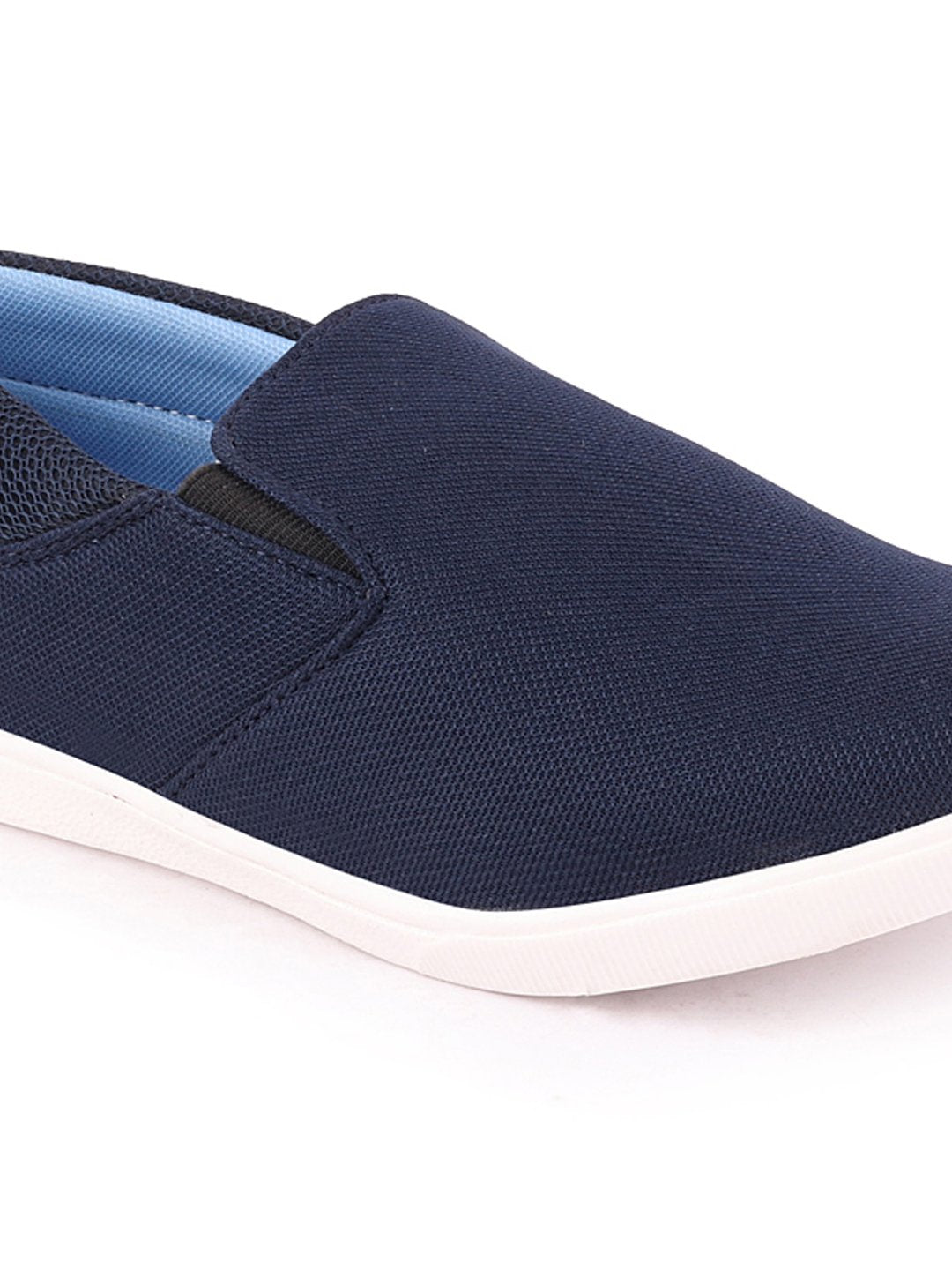 Men Blue Casual Canvas Slip-On Shoes