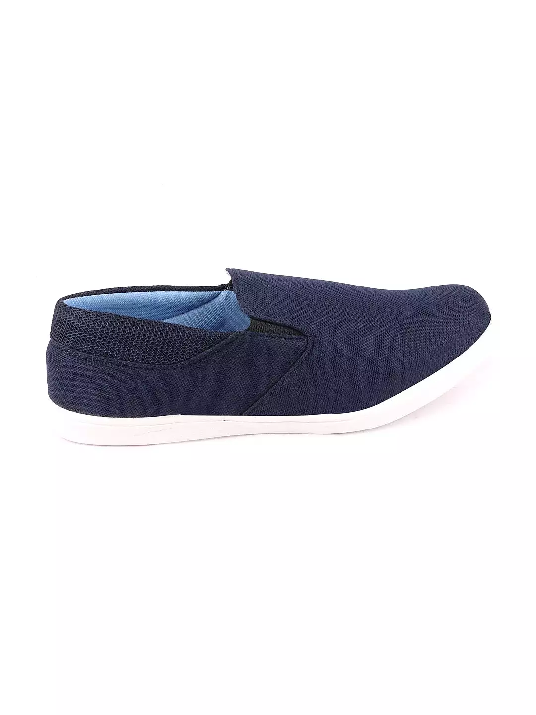 Men Blue Casual Canvas Slip-On Shoes