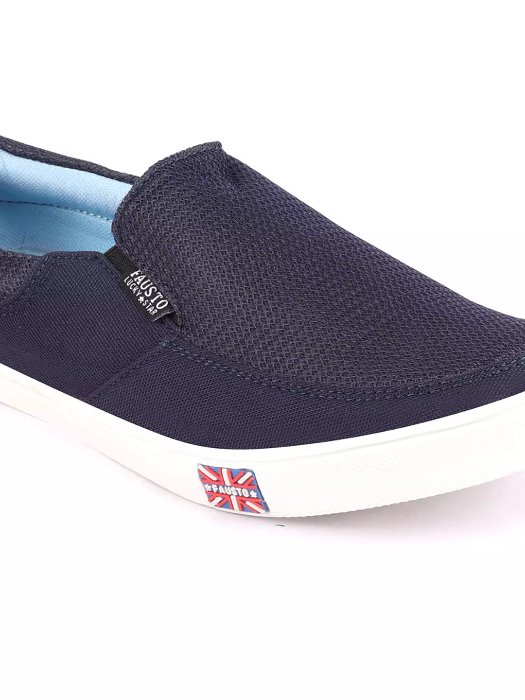 Men Blue Casual Slip-On Loafers