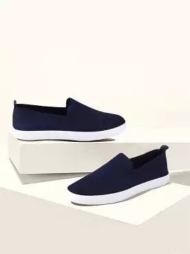 Men Blue Casual Slip-On Shoes