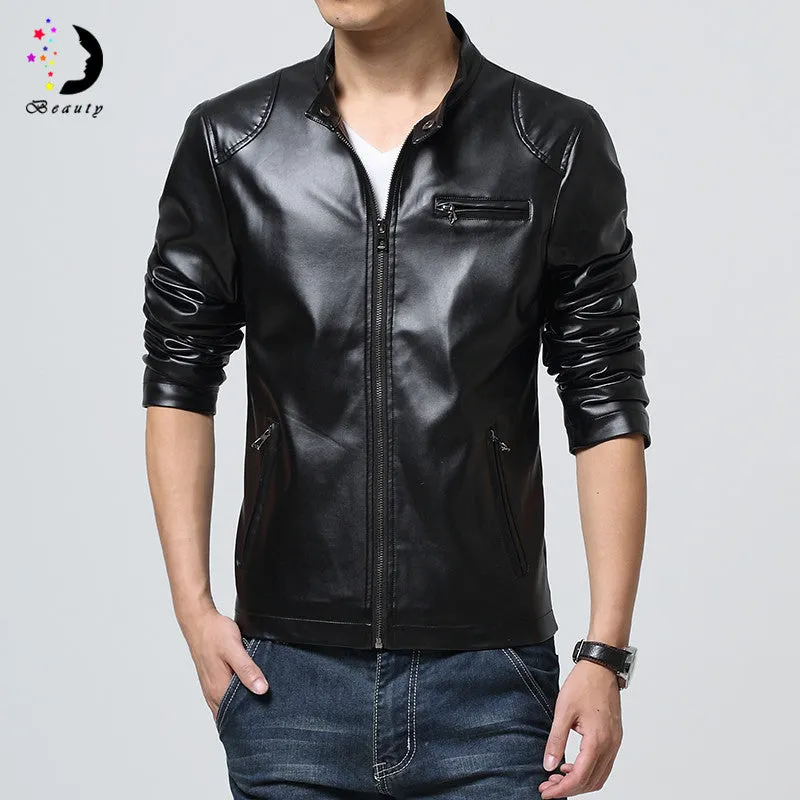 Men Jacket Men Jacket Slim Fit Casual Men Clothing Leather Coats Outwears Coats SM6