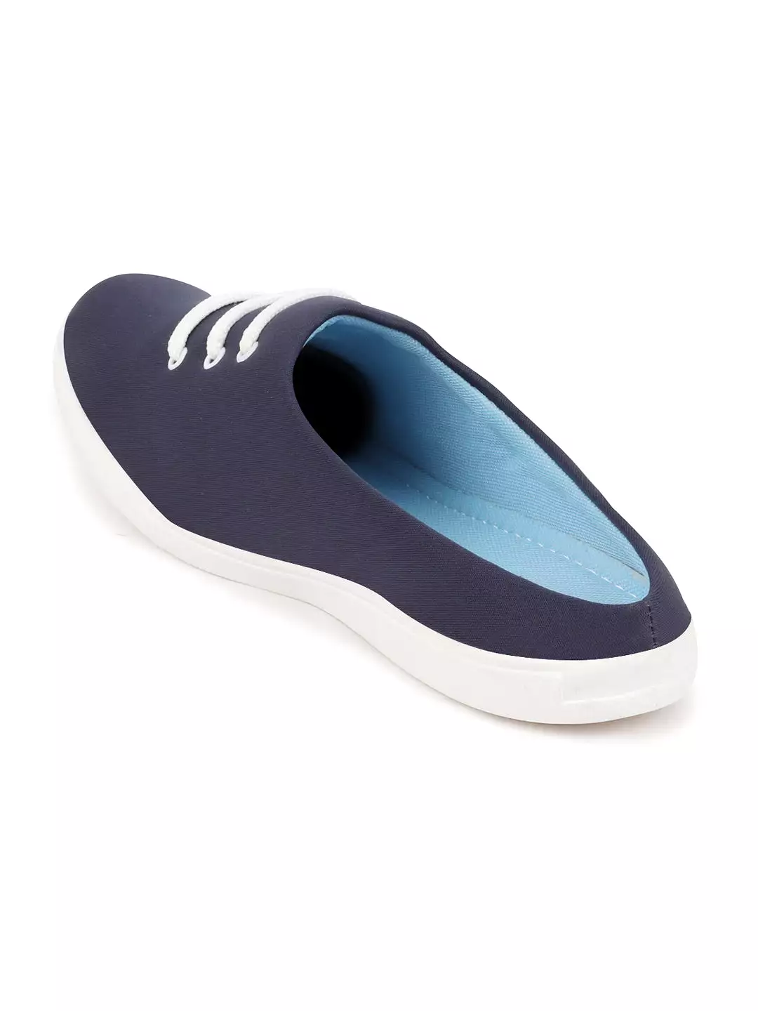 Men Navy Blue Casual Canvas Slip-On Shoes