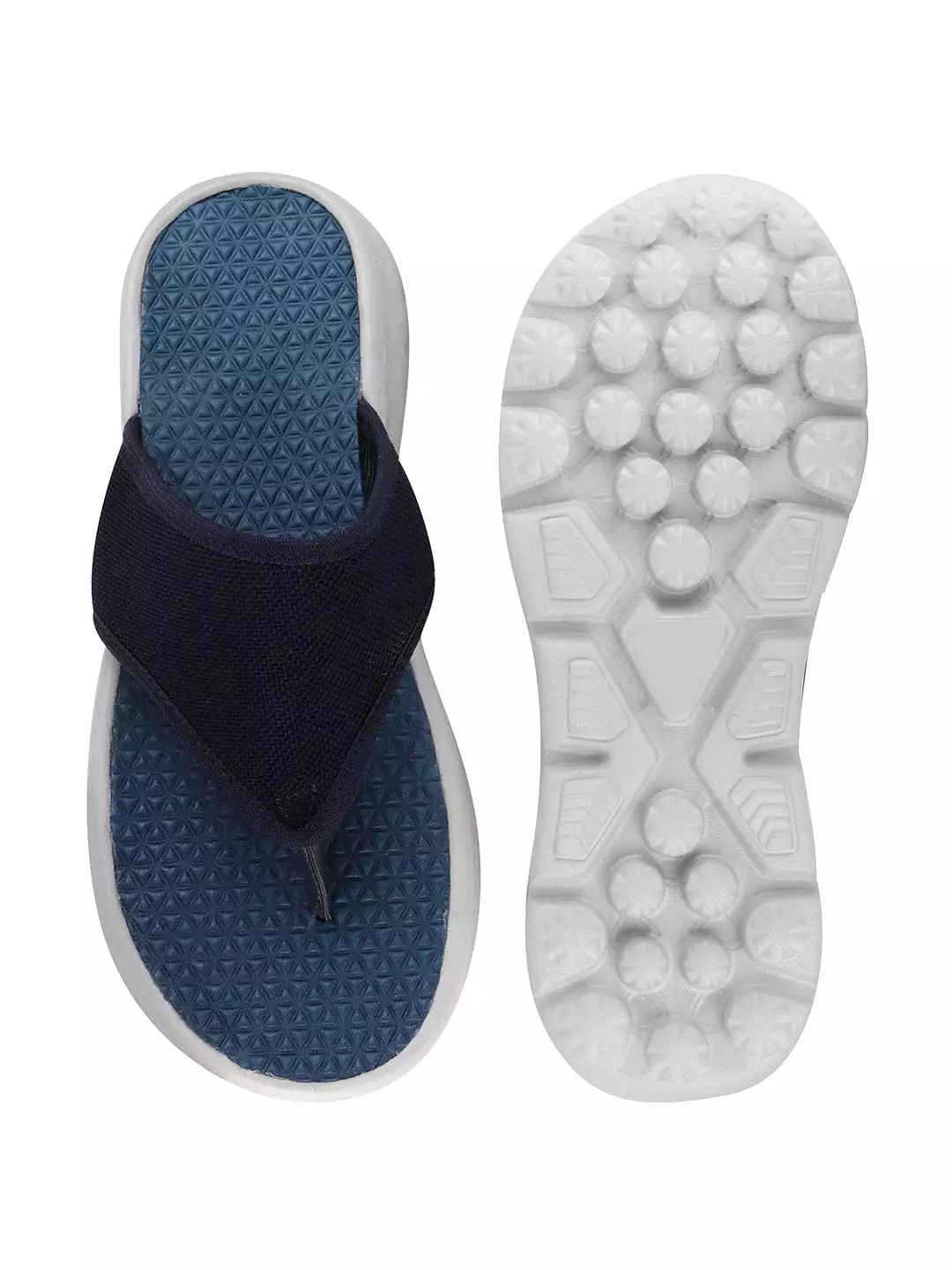 Men Navy Blue Casual Slip-On Flip-Flops