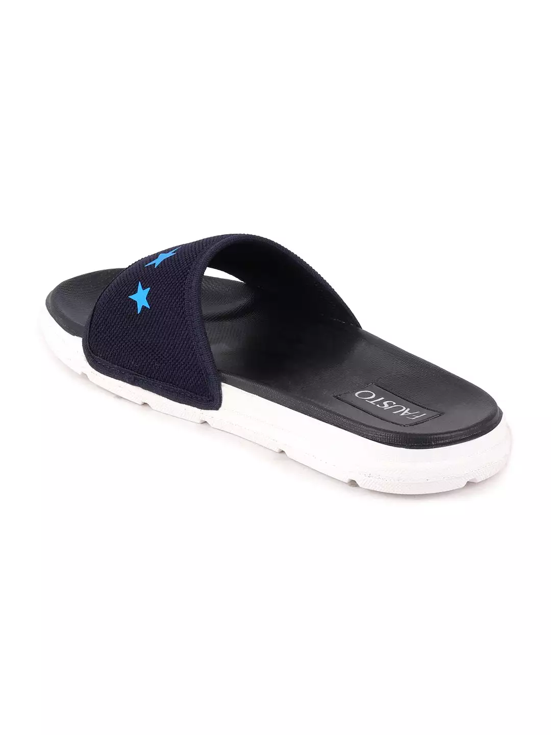 Men Navy Blue Casual Slip-On Flip-Flops