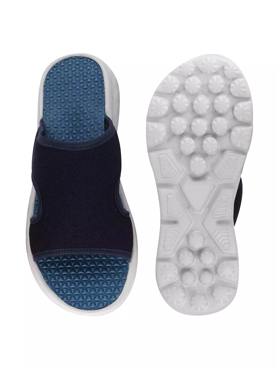 Men Navy Blue Casual Slip-On Flip-Flops