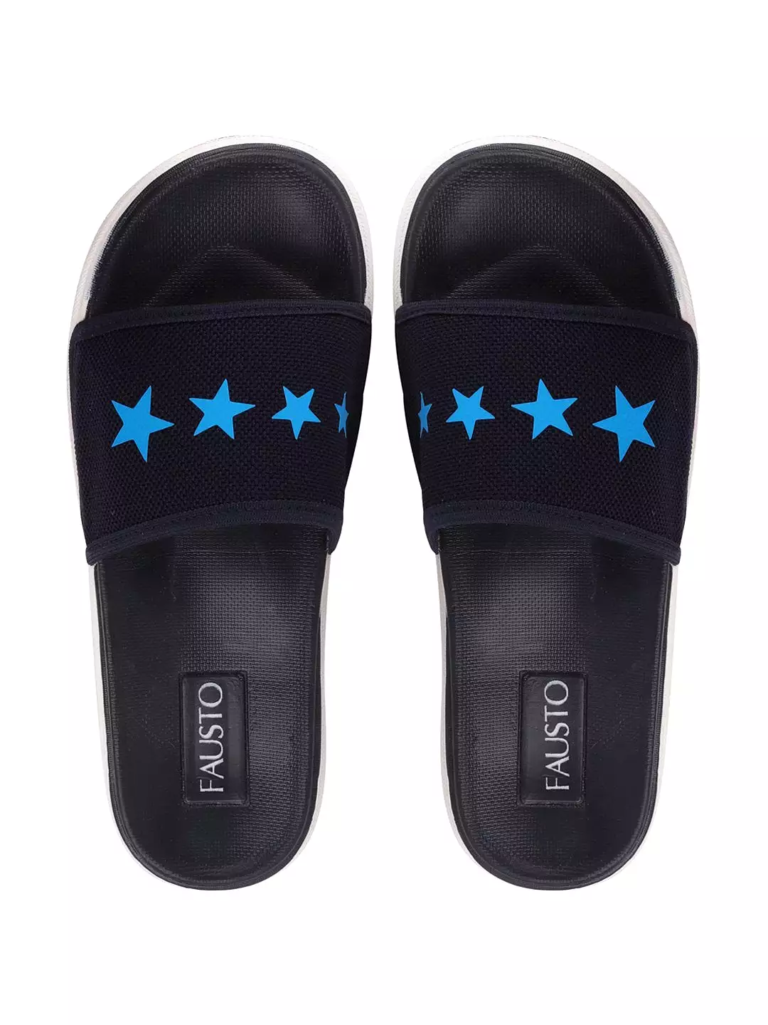 Men Navy Blue Casual Slip-On Flip-Flops