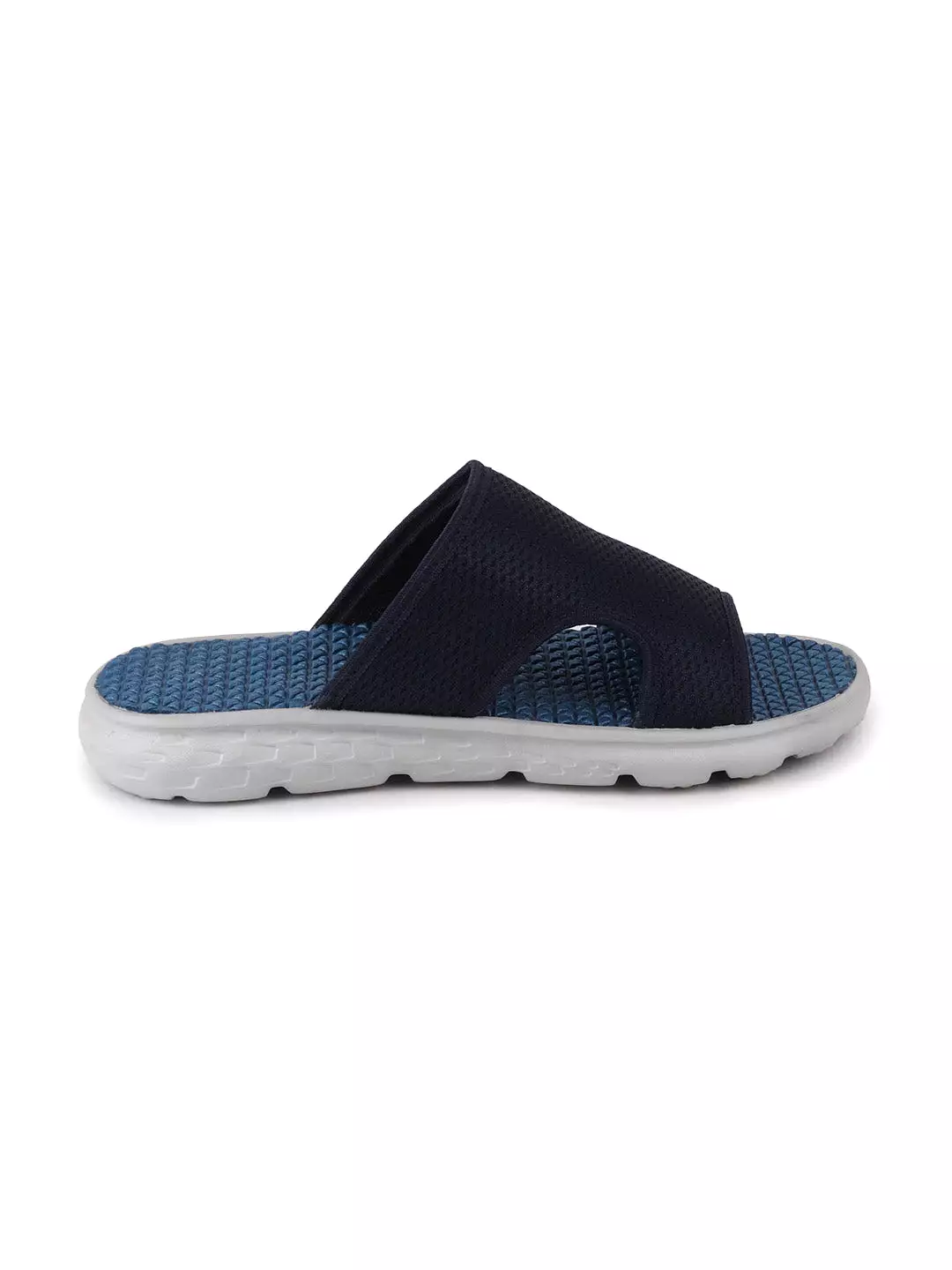 Men Navy Blue Casual Slip-On Slider Flip-Flops