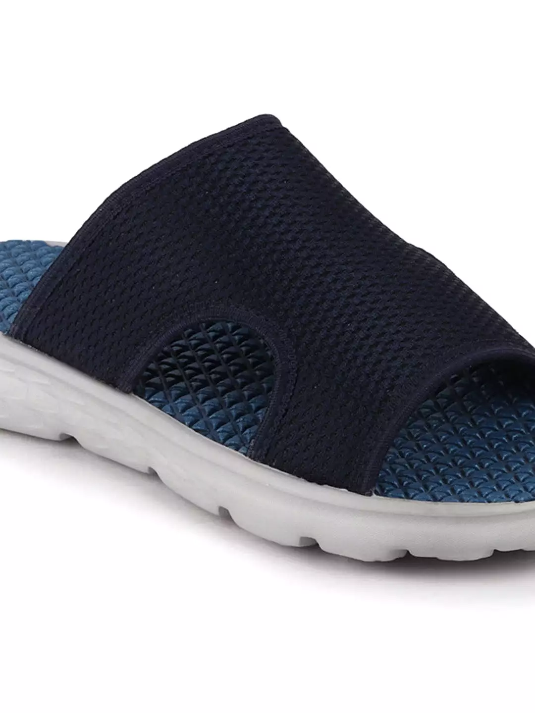 Men Navy Blue Casual Slip-On Slider Flip-Flops