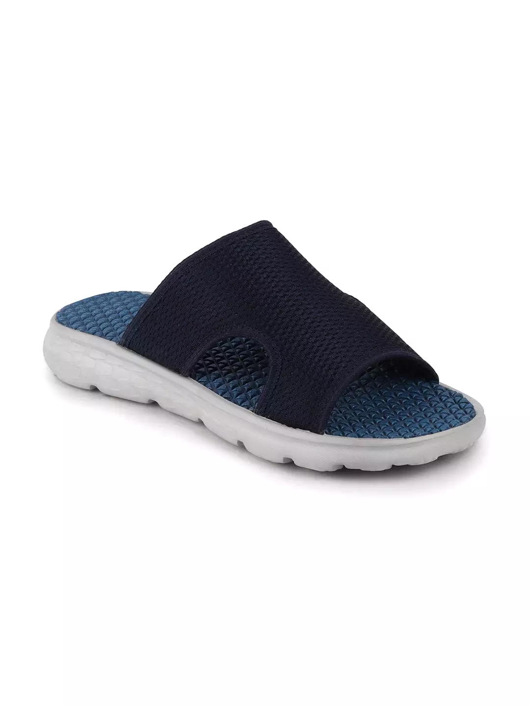 Men Navy Blue Casual Slip-On Slider Flip-Flops