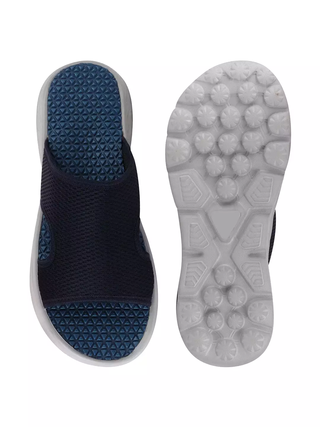 Men Navy Blue Casual Slip-On Slider Flip-Flops