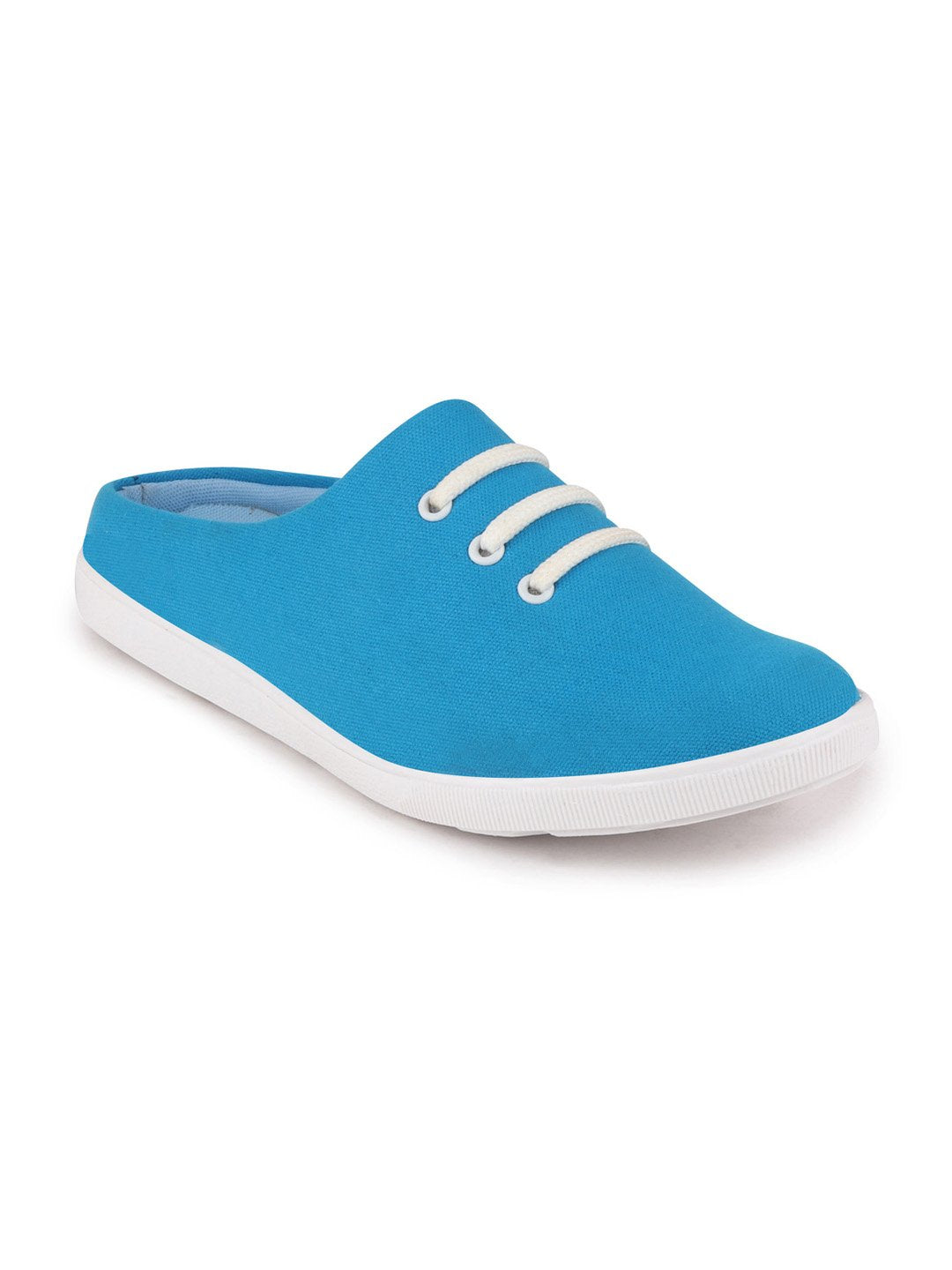 Men Sky Blue Casual Canvas Slip-On Shoes