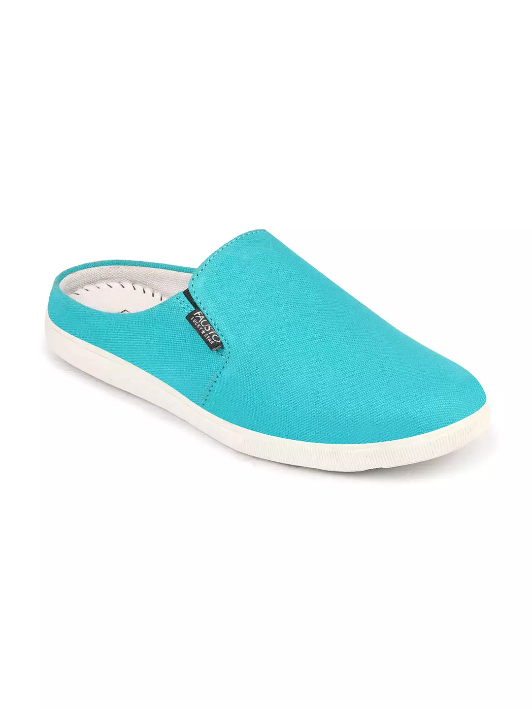 Men Sky Blue Casual Canvas Slip-On Shoes