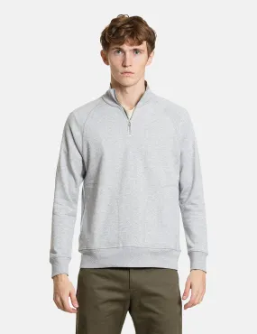 Norse Projects Alfred Light Sweatshirt (1/4 Zip) - Light Grey Melange