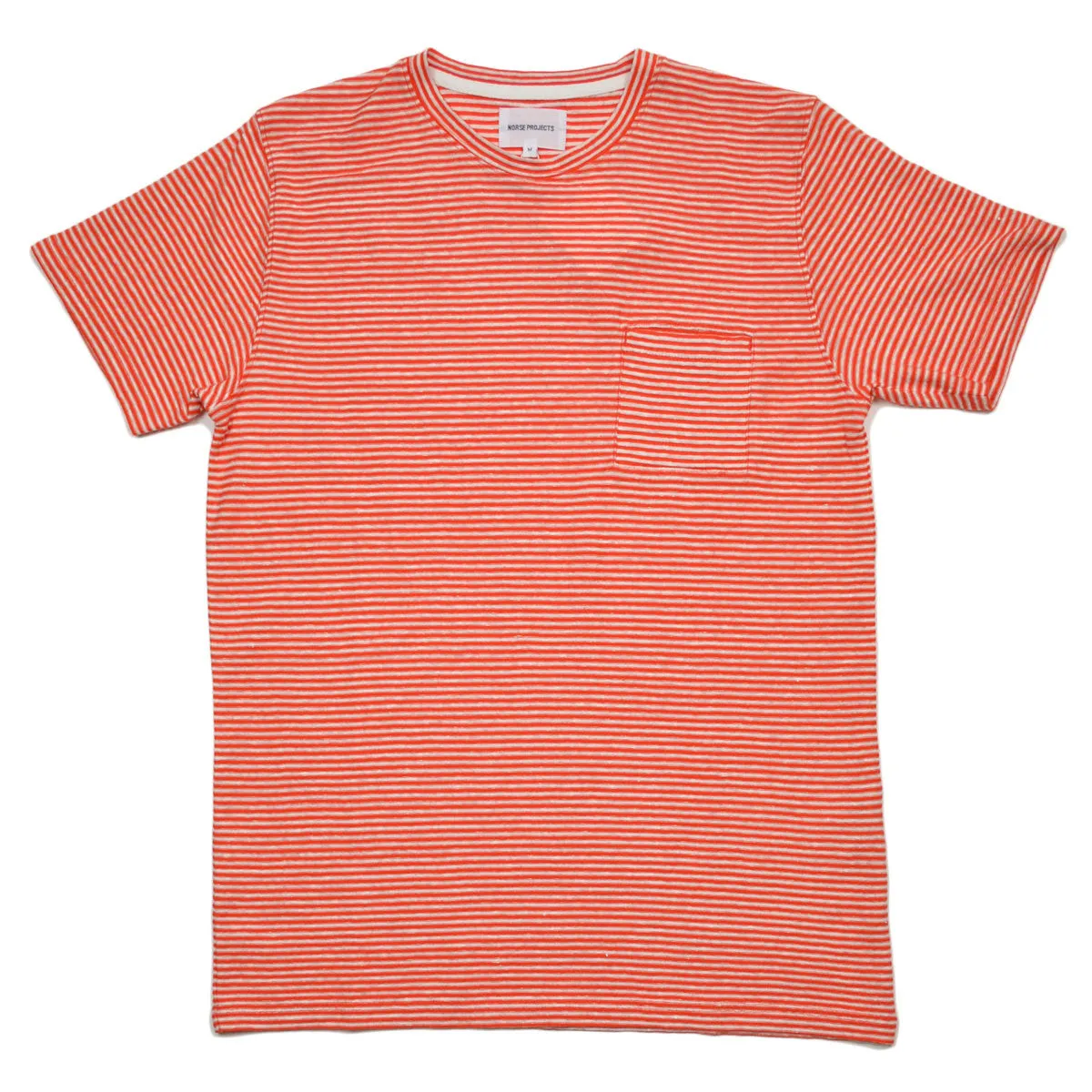 Norse Projects - Niels Pocket Linen T-shirt - Blood Orange