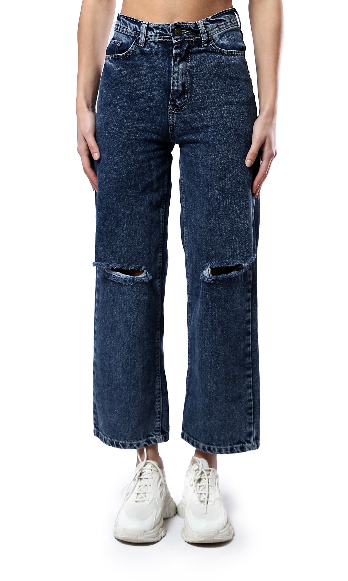 O179583 Straight-Leg Standard Blue Casual Jeans