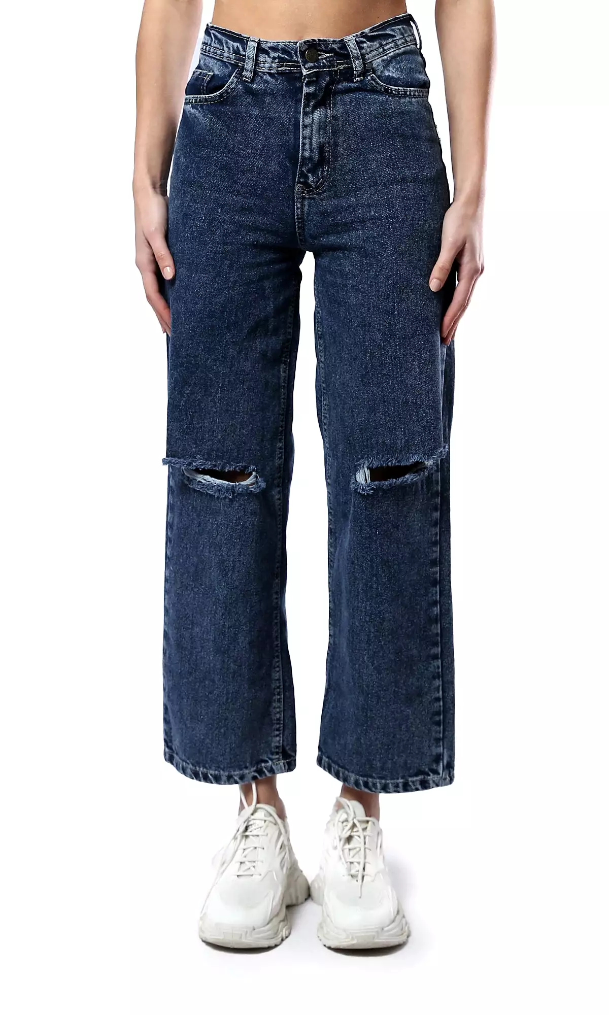 O179583 Straight-Leg Standard Blue Casual Jeans