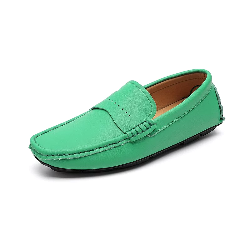 Penny Loafers Genuine Leather Fashion Moccasin Driving Shoes Casual Slip On Flats Boat Shoes