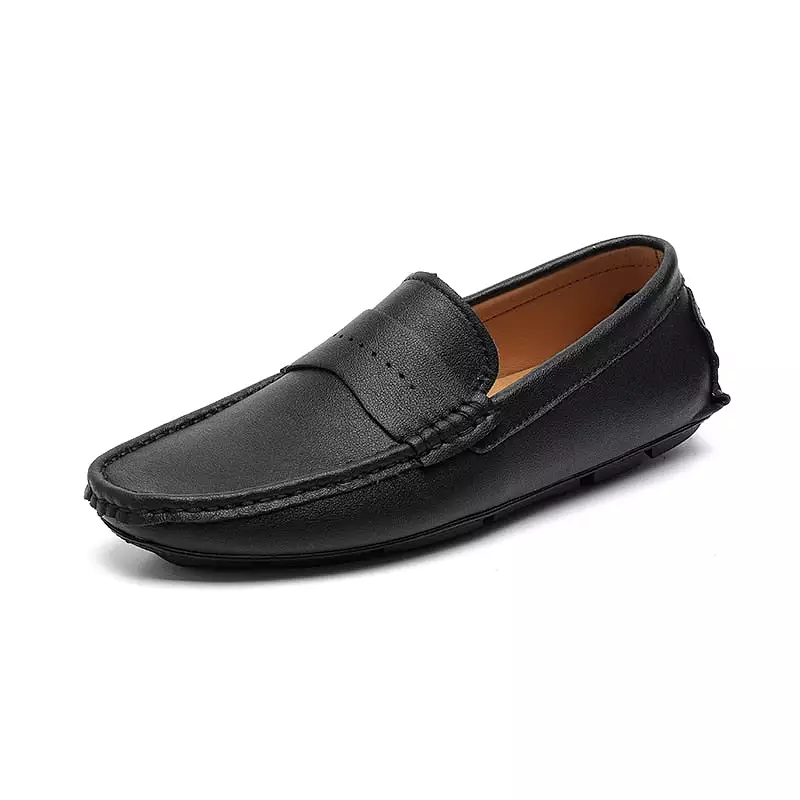 Penny Loafers Genuine Leather Fashion Moccasin Driving Shoes Casual Slip On Flats Boat Shoes