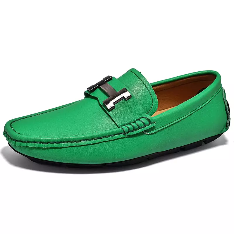 Penny Loafers Genuine Leather Fashion Moccasin Driving Shoes Casual Slip On Flats Boat Shoes