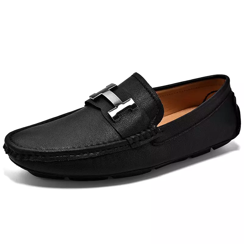 Penny Loafers Genuine Leather Fashion Moccasin Driving Shoes Casual Slip On Flats Boat Shoes