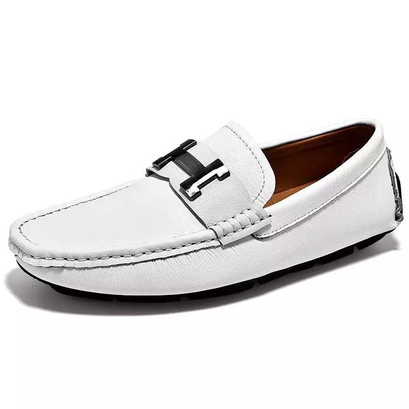 Penny Loafers Genuine Leather Fashion Moccasin Driving Shoes Casual Slip On Flats Boat Shoes