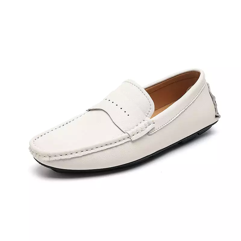 Penny Loafers Genuine Leather Fashion Moccasin Driving Shoes Casual Slip On Flats Boat Shoes