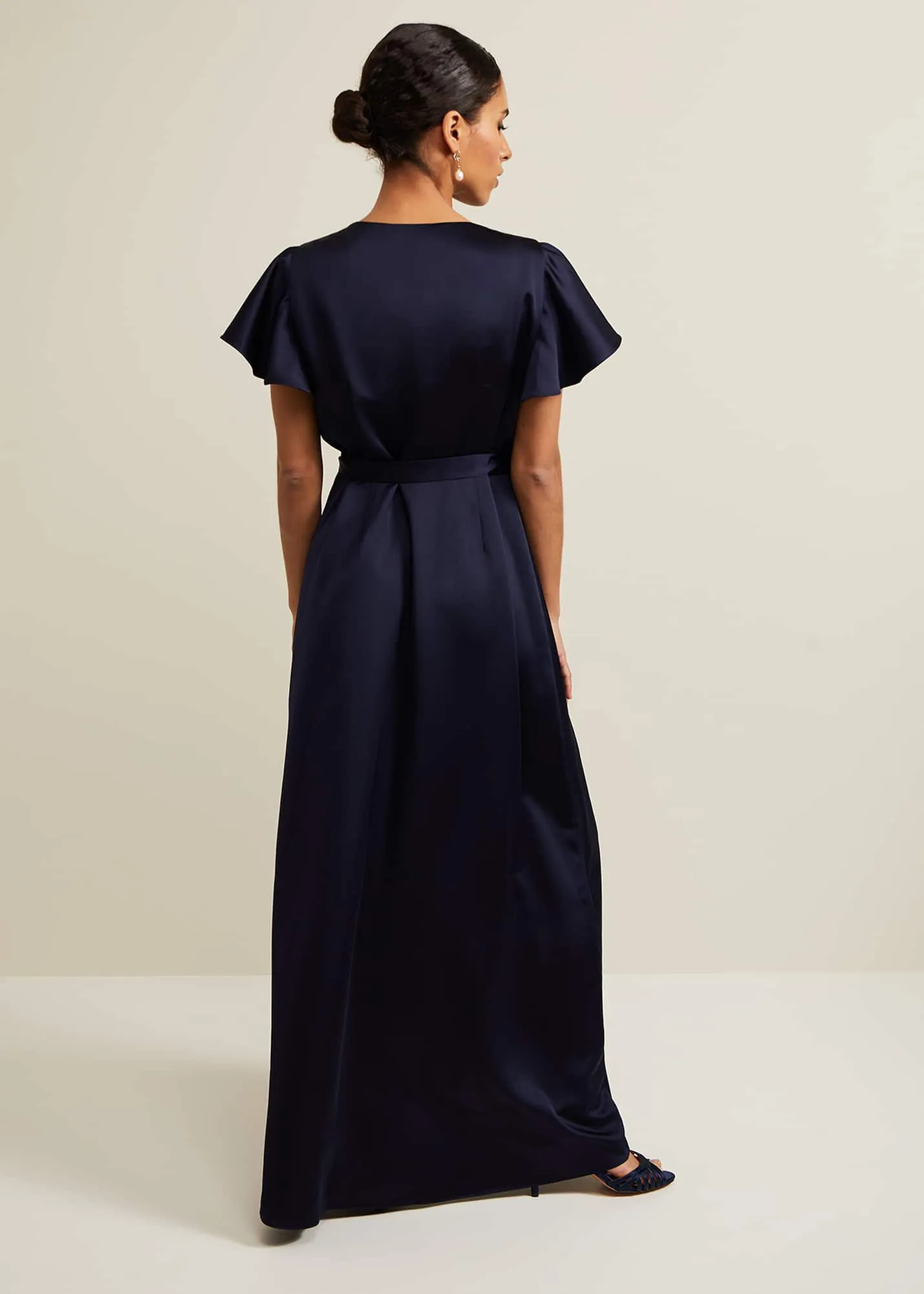 Petite Arabella Satin Maxi Dress