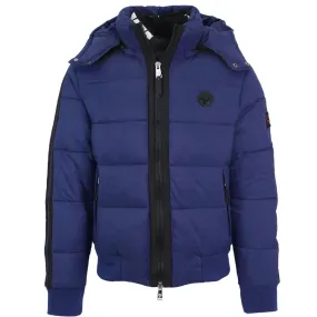 Plein Sport Padded Taped Sleeve Navy Blue Jacket